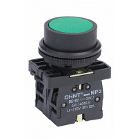 Кнопка управления NP2-BA61 без подсветки синяя 1НО IP40 (CHINT)